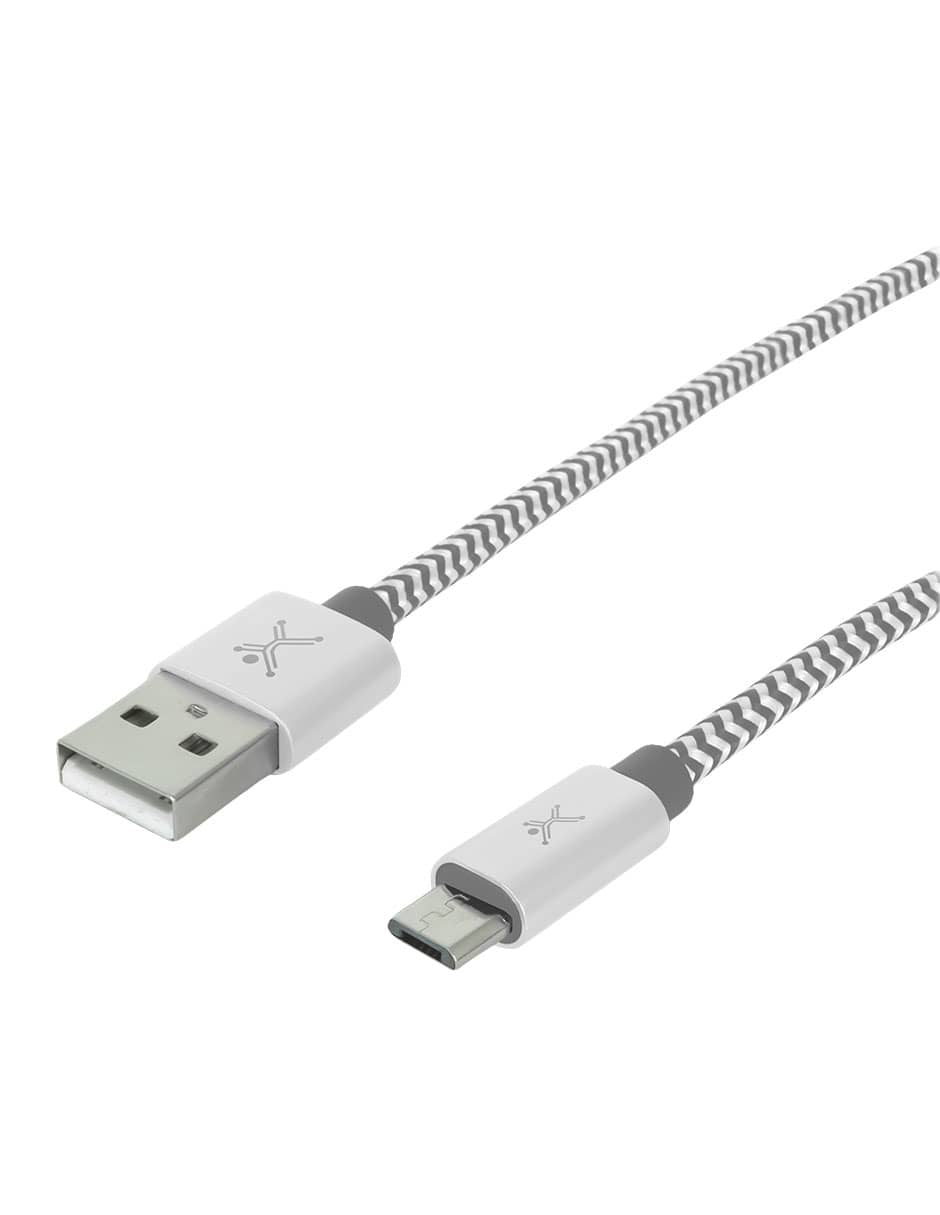 Cable USB A a Micro USB Perfect Choice PC-101680 Plata - Carga Rápida y Segura - Altamente Duradero