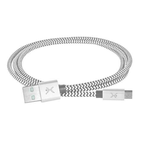 Cable USB A a Micro USB Perfect Choice PC-101680 Plata - Carga Rápida y Segura - Altamente Duradero