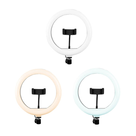 Aro de Luz LED 10 Pulgadas Perfect Choice Lumeria PC-120407 - Base Expandible y Tripié para Streaming - Iluminación Profesional