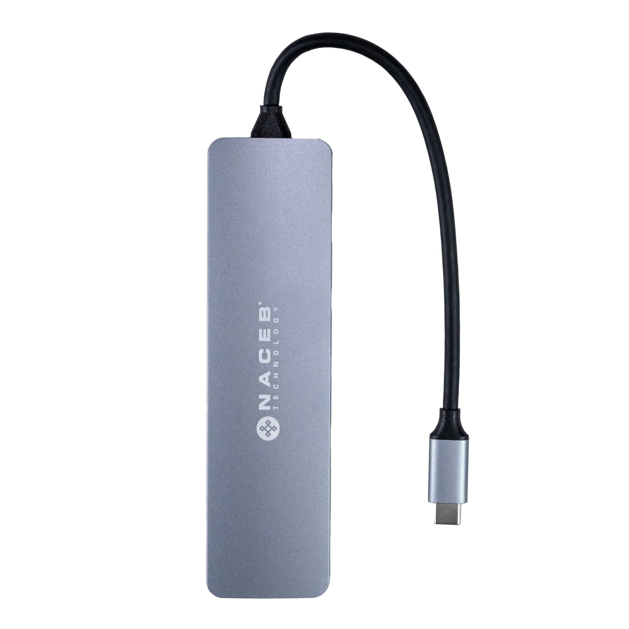 Adaptador Hub Tipo-C Naceb 7 en 1 NA-0127 | Multipuerto de Alta Velocidad | Expansión Total para tu Laptop