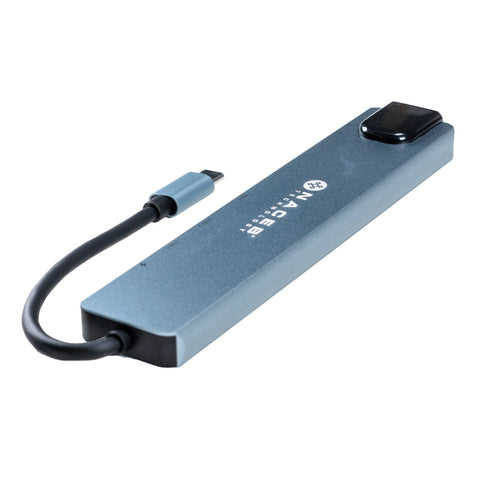 Adaptador Hub Tipo-C Naceb 8 en 1 NA-0128 | Conectividad Múltiple Completa | Solución Todo en Uno para Trabajo