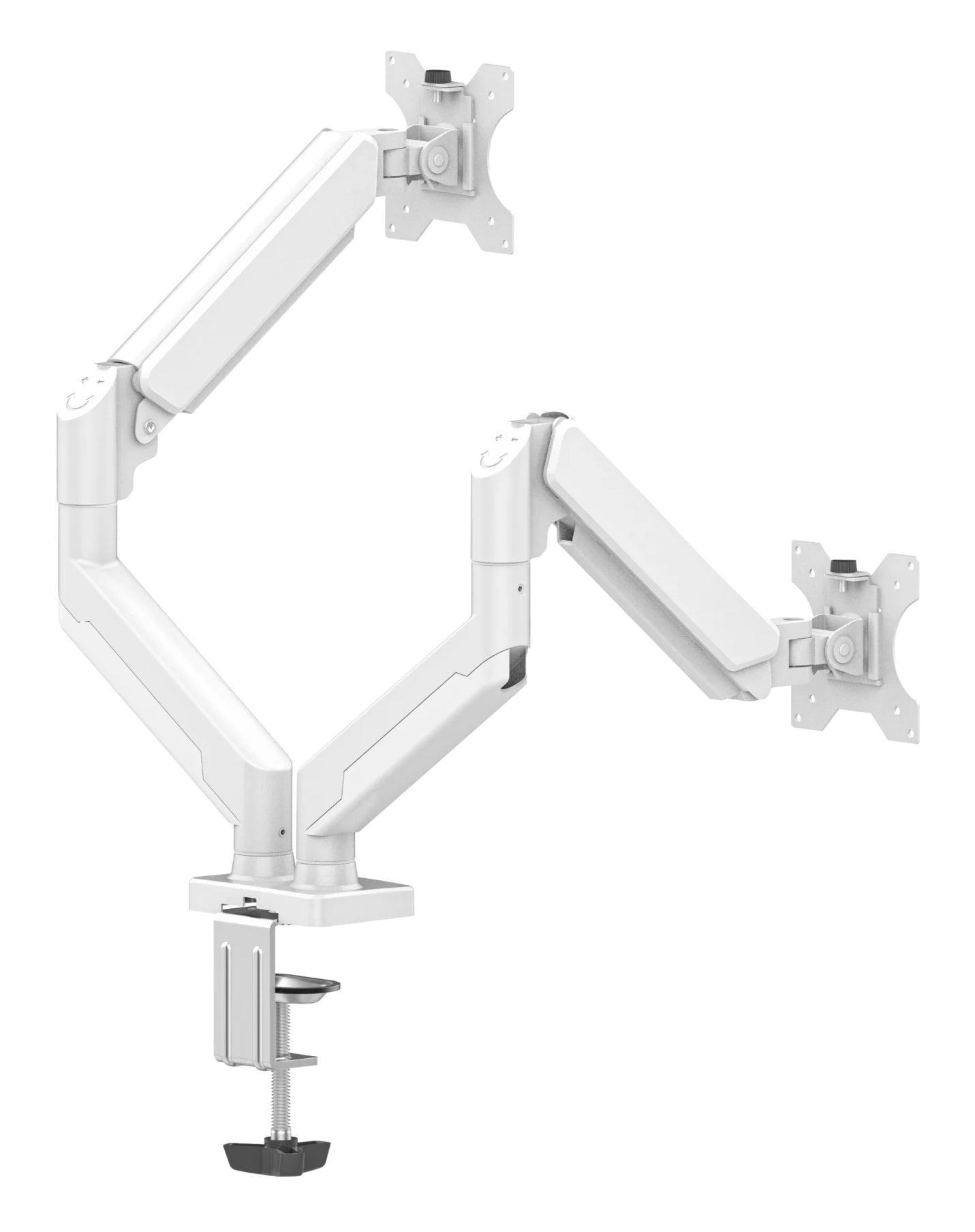 Brazo Articulado Doble Monitor Naceb NA-0215 Blanco | Ajuste Aislado y Ergonómico | Optimiza el Espacio en tu Escritorio
