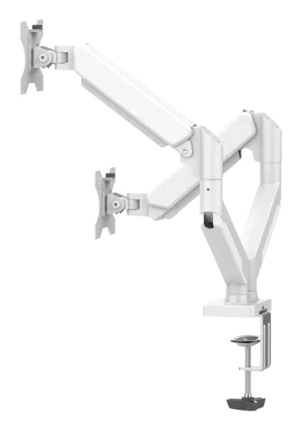 Brazo Articulado Doble Monitor Naceb NA-0215 Blanco | Ajuste Aislado y Ergonómico | Optimiza el Espacio en tu Escritorio