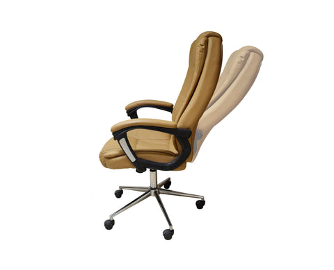 Silla Ejecutiva Naceb Technology Café NA-0930C | Acabado Vinipiel con Asiento Acolchado | Máximo Confort para Oficina