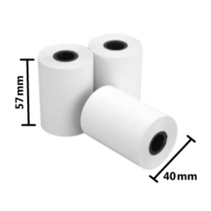 Rollo De Papel Nextep Térmico Ne-528 57X40 Mm C/10 Piezas Gramage 55 Y  Largo 14M+5% Impresión Color Negro