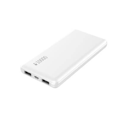 Power Bank Nextep Ne-430B Ultra Ligera 10000 Mal 2 Puertos Color Blanco Usb A Micro Usb