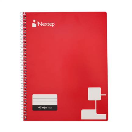 Cuaderno Nextep Ne-007R A Rayas Tamaño Profesional Con 100 Hojas De Resorte