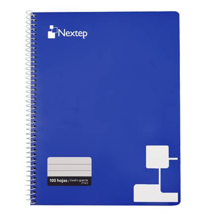 Cuaderno Nextep Ne-007G Cuadro Numero 7 Tamaño Profesional Con 100 Hojas De Resorte