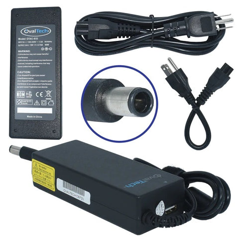 Cargador para Laptop Ovaltech OTAC-E53 90W 19V con Punta (7.4x5.0) Alta Eficiencia de Energía Excelente Calidad