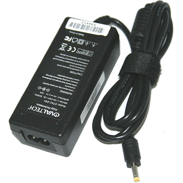 Cargador para Laptop Ovaltech OTAC-E64 40W 19V con Punta Ultra Fina (4.0x1.7) Diseño Compacto y Ligero Portátil