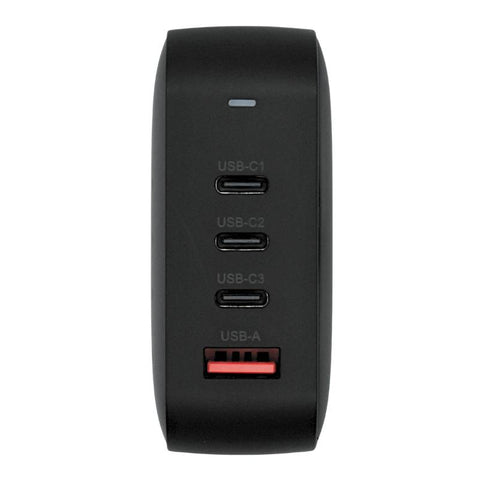 Adaptador de Corriente GaN Ovaltech OV-G165W de 165W con 3x USB-C y 1x USB-A Carga Ultra Rápida Multidispositivo Potencia Avanzada