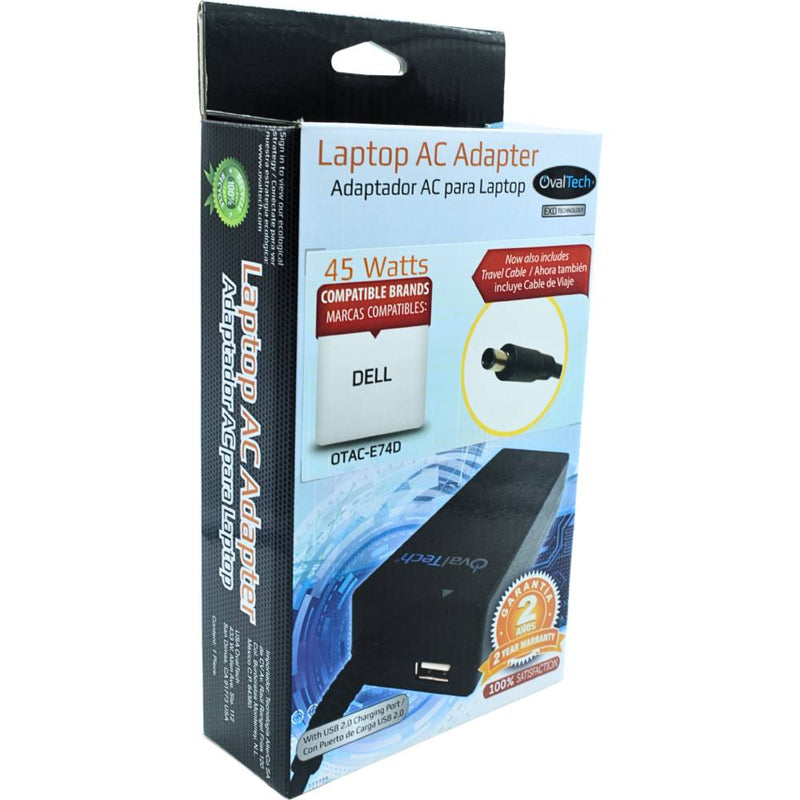 Cargador / Adaptador para Laptop OTAC-E74D OVALTECH de 45W 19.5V 2.31A (4.5*3.0)