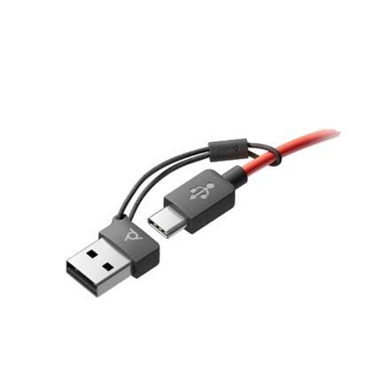 Poly Blackwire 5220 - Alambricos, USB-C con adaptador USB-C/A, conector 3.5 mm, Binaural