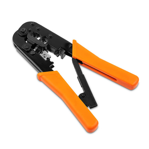 Pinza Ponchadora Qian 3 en 1 Corta, Pela y Prensa Conectores RJ11 y RJ45 para Redes Profesionales