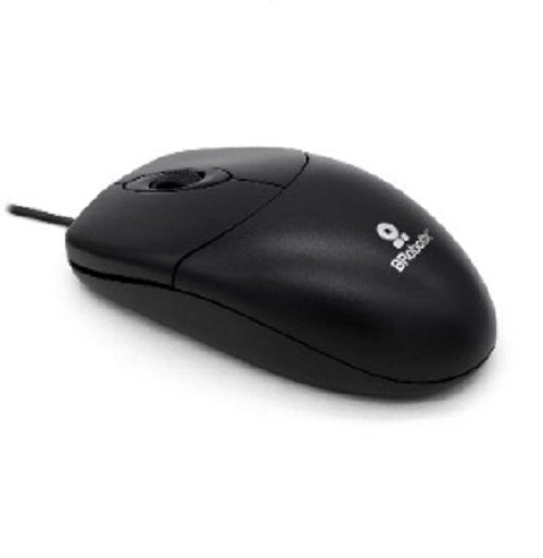 Mouse Básico USB BROBOTIX 497202 - Negro, 3 Botones, Alámbrico, Óptico