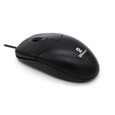 Mouse Básico USB BROBOTIX 497202 - Negro, 3 Botones, Alámbrico, Óptico