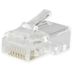 Plugs RJ45 - CAT6, Multifilar, Modular, UTP sólido, Bote c/100 Pzs, Contactos c/Chapa de oro a 30 micras, Transparente, 263861 BROBOTIX