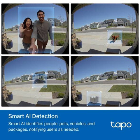 Cámara con Timbre y Video TP-LINK Tapo D235 - Resolución de Alta Definición con Batería - Control Total de Accesos - Protección Inteligente