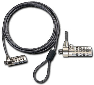 Candado de Seguridad TARGUS ASP61LA - Cable de Acero de 1.5m con Combinación - Protección Antirrobo para Laptops - Máxima Seguridad