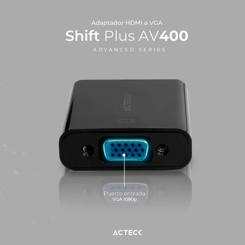 Adaptador Acteck Hdmi A Vga Shift Plus Av400 Macho-Hembra Ac-934756