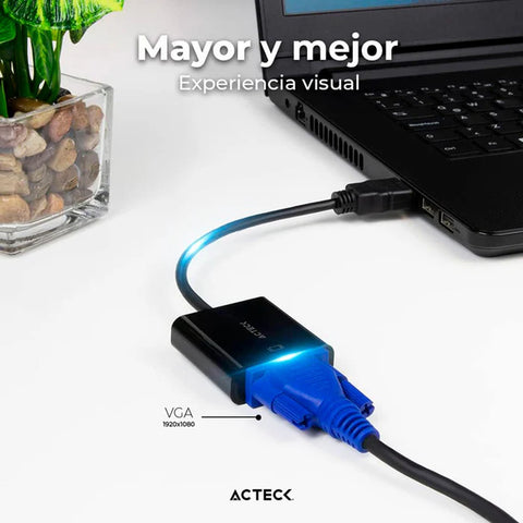 Adaptador Acteck Hdmi A Vga Shift Plus Av400 Macho-Hembra Ac-934756