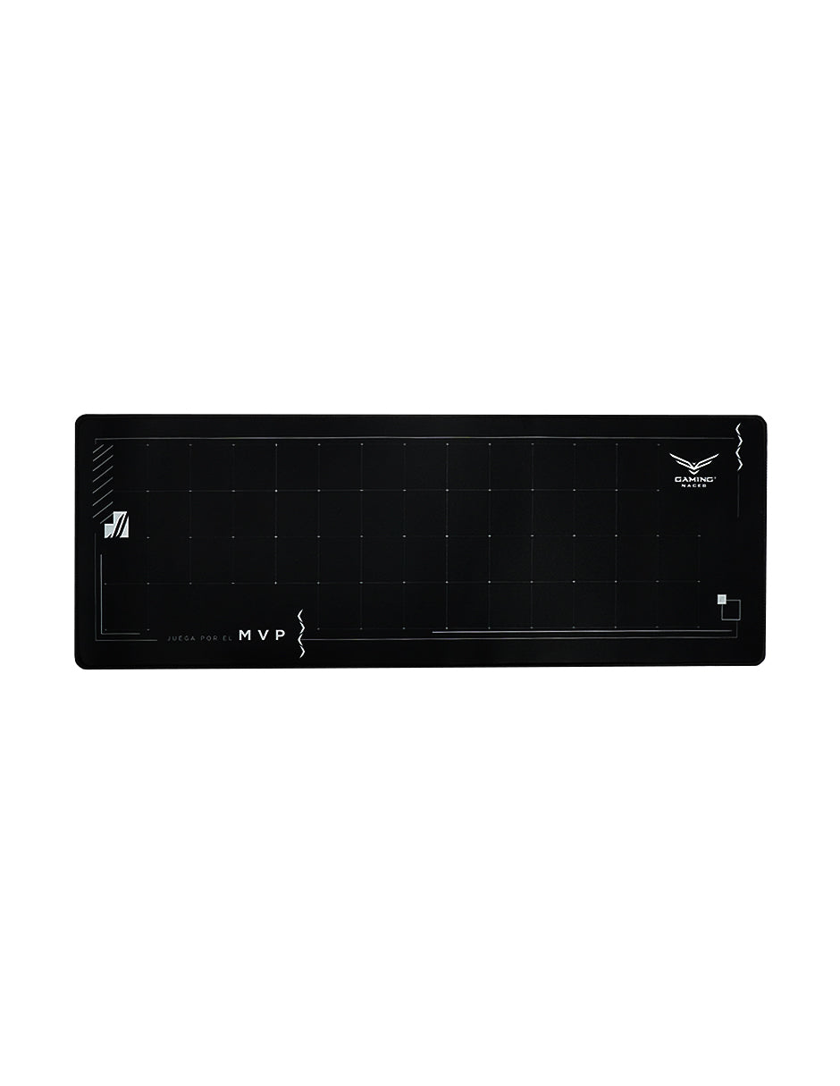 Alfombrilla para ratón MOUSEPAD XXL 30X90CM 4MM NA-0961 Cojín de ratón para Juegos Negro, Negro / Blanco