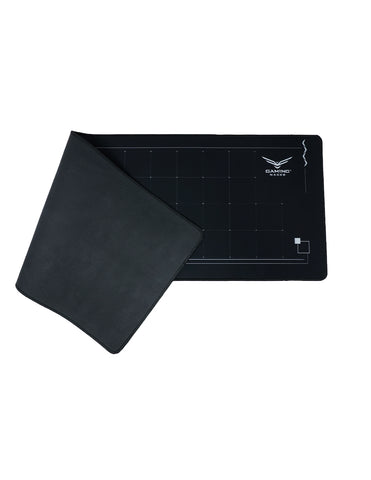 Alfombrilla para ratón MOUSEPAD XXL 30X90CM 4MM NA-0961 Cojín de ratón para Juegos Negro, Negro / Blanco