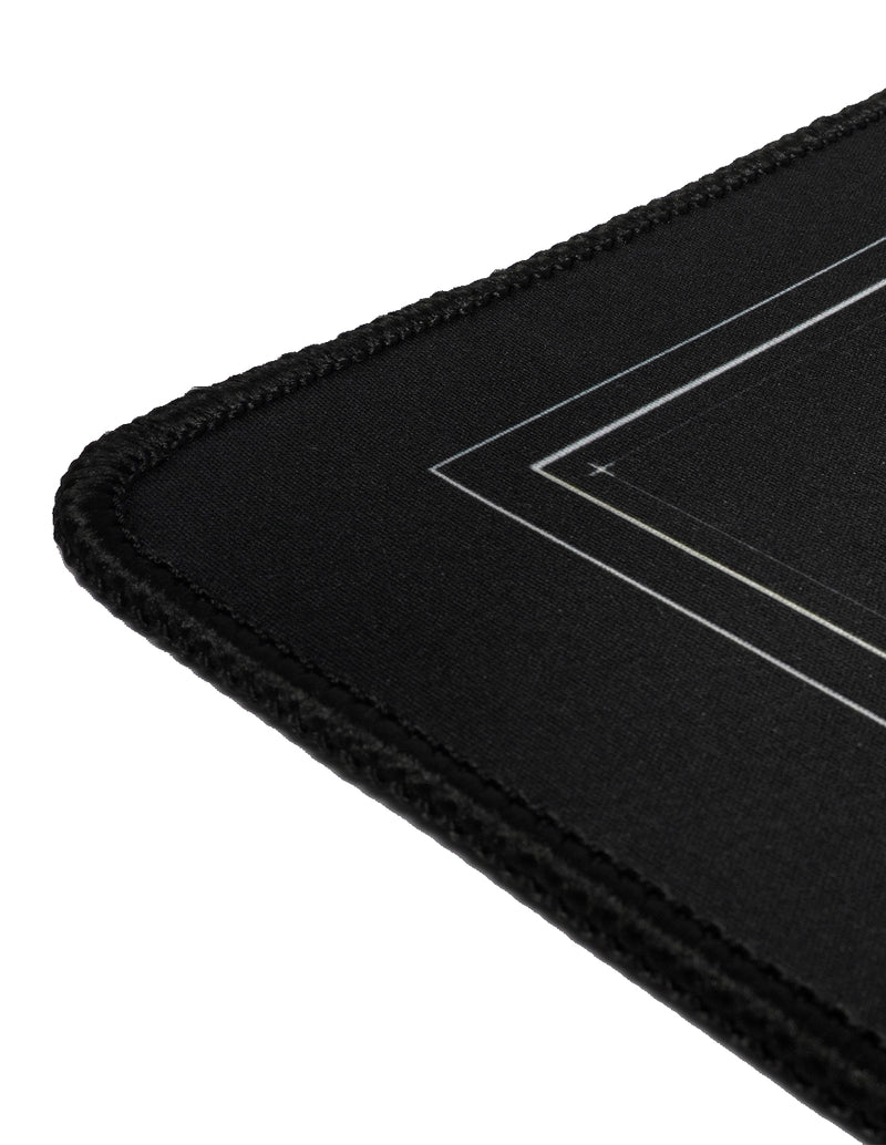 Alfombrilla para ratón MOUSEPAD XXL 30X90CM 4MM NA-0961 Cojín de ratón para Juegos Negro, Negro / Blanco