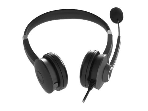Audífono Acteck Pro HP640 Elite Series con Micrófono Flexible On Ear Centric AC-935319, USB, Color Negro.