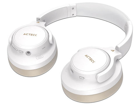Audifonos Acteck Hype Epic Hp750, Diadema Inalámbricos, Batería 75 Hrs, Micrófono Omnidireccional, Cancelación De Ruido, Bocinas 40 Mm