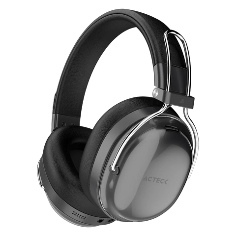 Audifonos Acteck Luxe Pure Hp730, Inalámbricos Bt 5.4,  Batería 75 Hrs, Cancelación Activa De Ruido, Micrófono Omnidireccional, Memory Foam