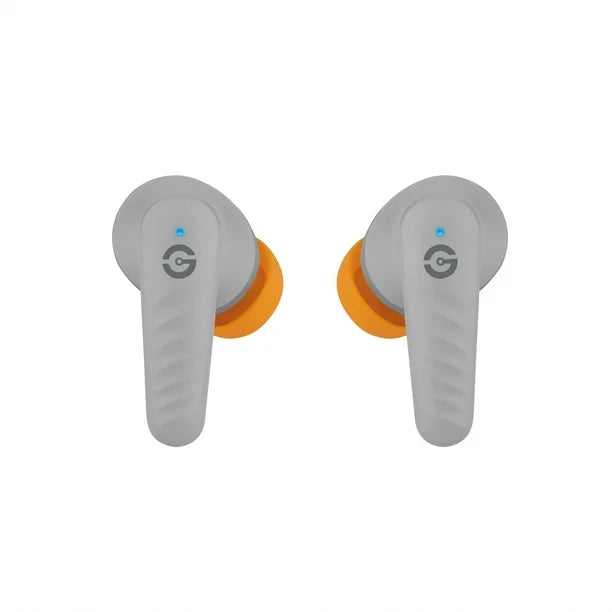 Audifonos Earbud Getttech Bluetooth Gris Con Naranja Gue-T8Pbl-Go