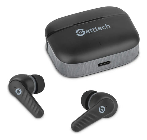 Audifonos Earbud Getttech Bluetooth Negro Gue-T8Pbl-Bg Mx