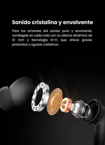 Audifonos Earbud Getttech Bluetooth Negro Gue-T8Pbl-Bg Mx