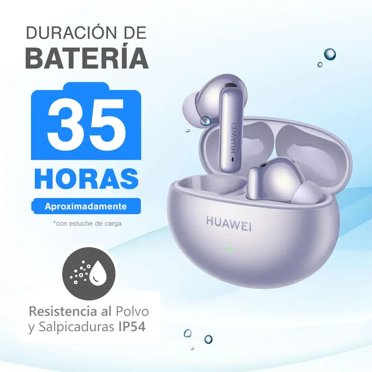 Audifonos HUAWEI Inalámbricos Bluetooth In Ear Deportivos Freebuds 6i Cancelación de Ruido Purpura