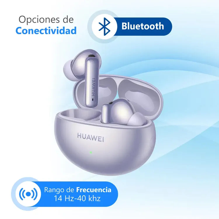 Audifonos HUAWEI Inalámbricos Bluetooth In Ear Deportivos Freebuds 6i Cancelación de Ruido Purpura