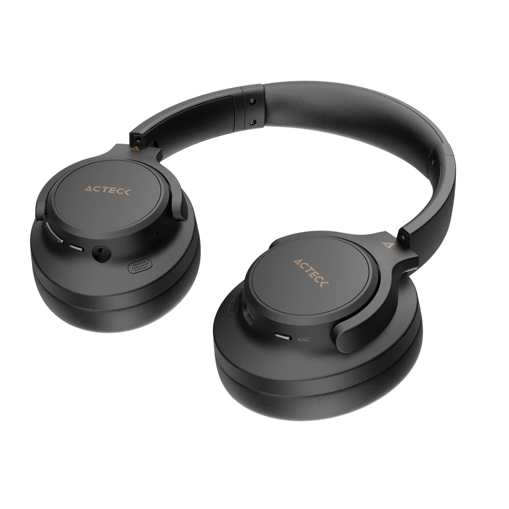 Audifonos Hype Epic HP750 Acteck Elite Series, Conexión Bluetooth, 3.5mm, Cancelación de ruido, Color Negro.