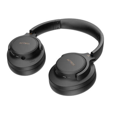 Audifonos Hype Epic HP750 Acteck Elite Series, Conexión Bluetooth, 3.5mm, Cancelación de ruido, Color Negro.