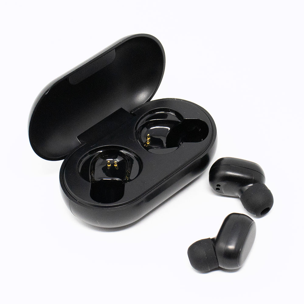 Audífonos Inalámbricos Backdrop. Bluetooth 5.3, Micrófono, Estuche de carga. Modelo TWS-7, Color negro