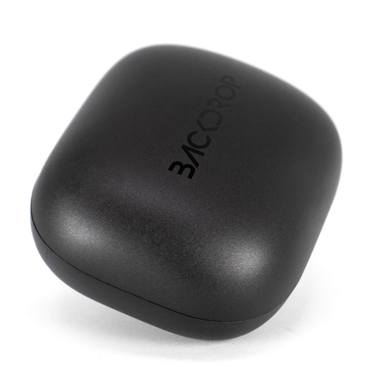 Audífonos Inalámbricos Backdrop. Bluetooth 5.3, Micrófono, Estuche de carga. Modelo TWS-8, Color negro