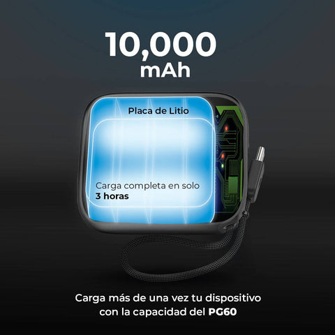 Cargador Powerbank Acteck Energon Go Plug Pro PG60 - Capacidad 10,000mAh - Energía Portátil para Todo el Día