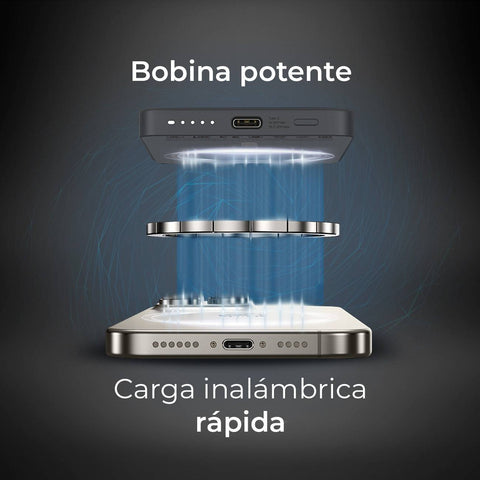 Cargador Powerbank Acteck Energon Go Slim Pro PM50 - Capacidad 5,000mAh - Diseño Ultrafino para Llevar en el Bolsillo