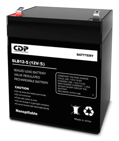 Batería SLB-12/5 12V 5Ah Sellada - Libre de Mantenimiento No Derramable - Mayor Durabilidad y Seguridad - Alta Calidad