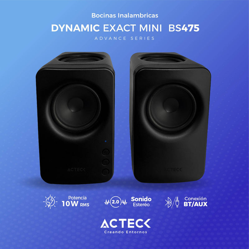 Bocinas ACTECK BS475 - 2.0, 5 W, Negro, 50 - 18000 Hz