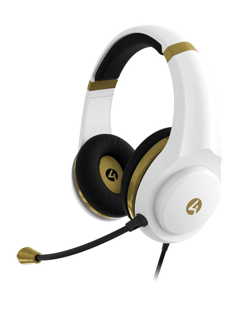 Auriculares para juegos 4Gamers XP-GOLDR-WHT-4G (Color Blanco-Dorado)