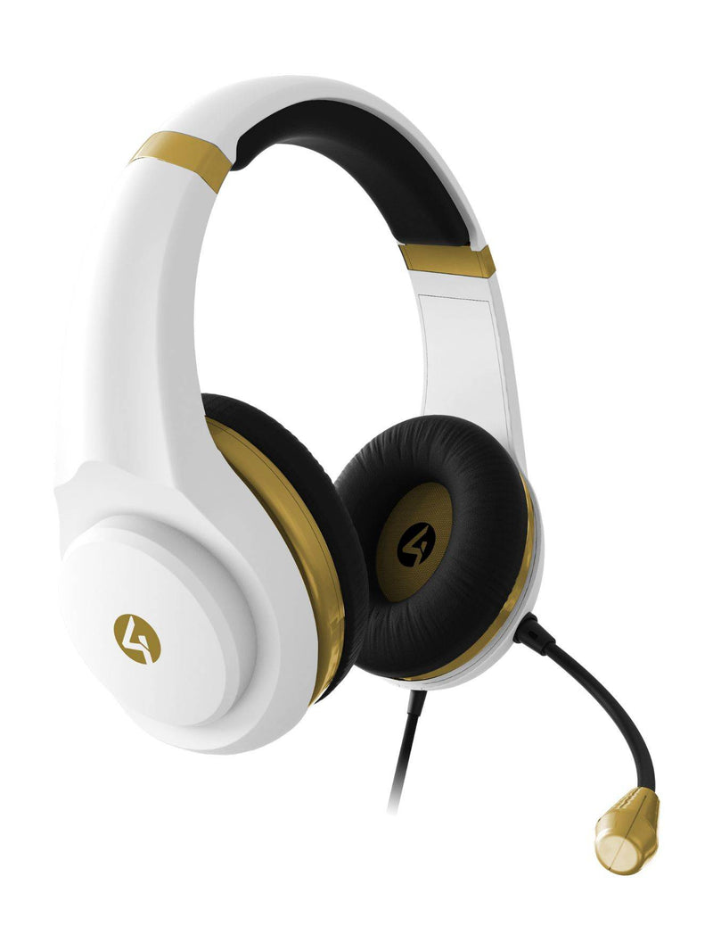 Auriculares para juegos 4Gamers XP-GOLDR-WHT-4G (Color Blanco-Dorado)