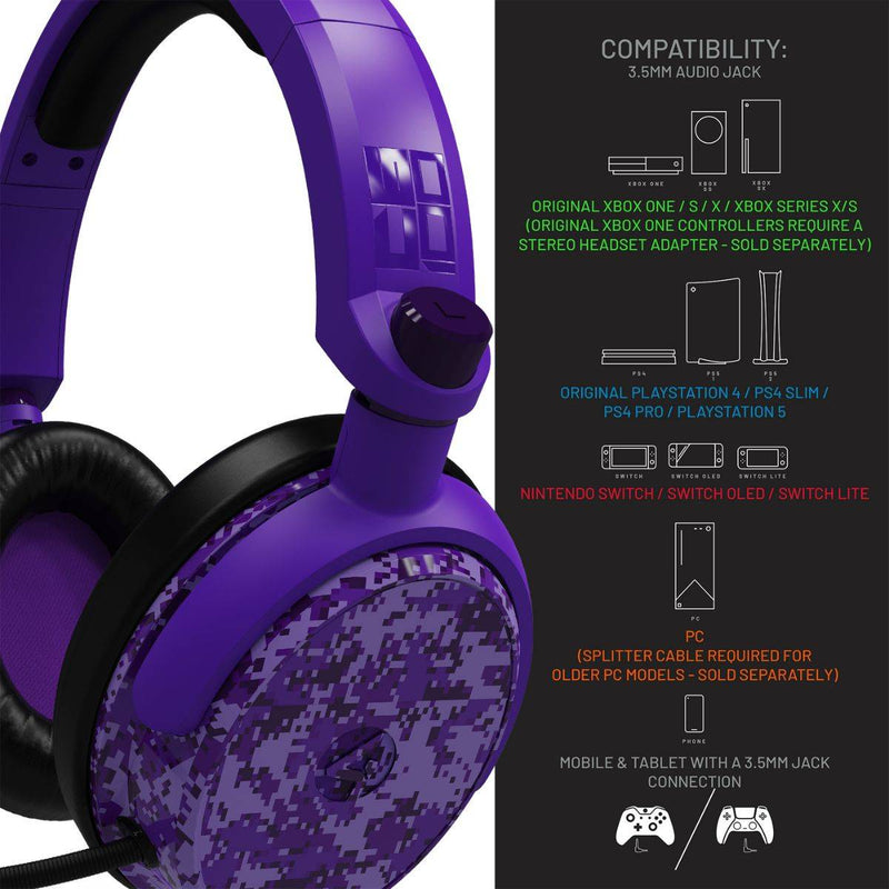 Auriculares para juegos 4Gamers C6-100CAMO-PUR-4G (Camuflaje Purpura)