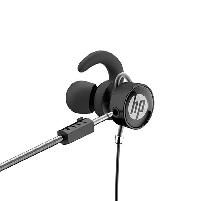 Audifonos NEGRO HP DHE-7004 Stereo Deep Bass con microfono play/pausa - avanzar  Entrada Auxiliar 3.5mm / Funcion manos libres para hablar por celular