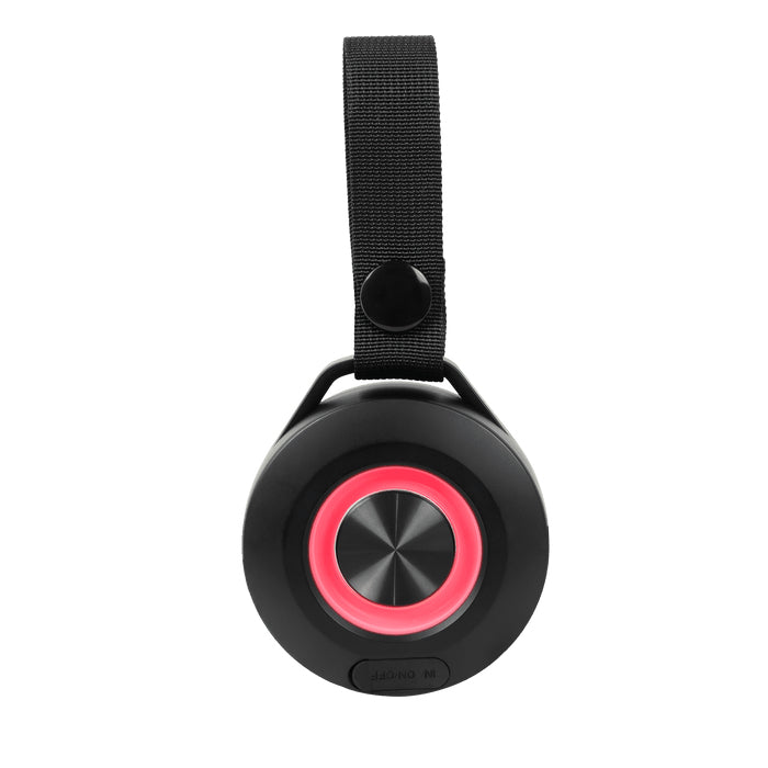 Bocina Bluetooth Inalámbrica Portátil Perfect Choice Handy Negro - Luz RGB y Función TWS - Sonido Envolvente