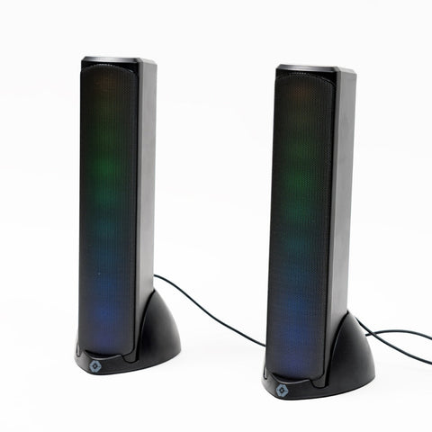 Bocinas Inalámbricas Gamer VORTRED Aura - Sonido HQ con Conexión Bluetooth y Luz RGB - Ambientación Perfecta de Escritorio - Audio Potente